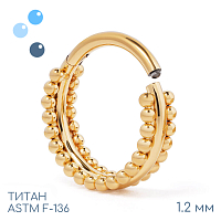 Кольцо-кликер Gold Eliza 1.2 мм (16 G)